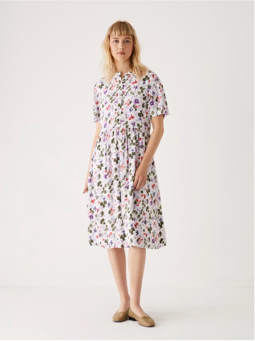 Frank & Oak Floral Printed Babydoll Dress